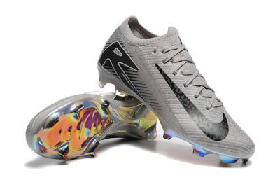 Men's Nike Air Zoom Mercurial Vapor 16 Elite FG Firm Ground Low-Tops Football Boots - Grey/Black/White/Gold