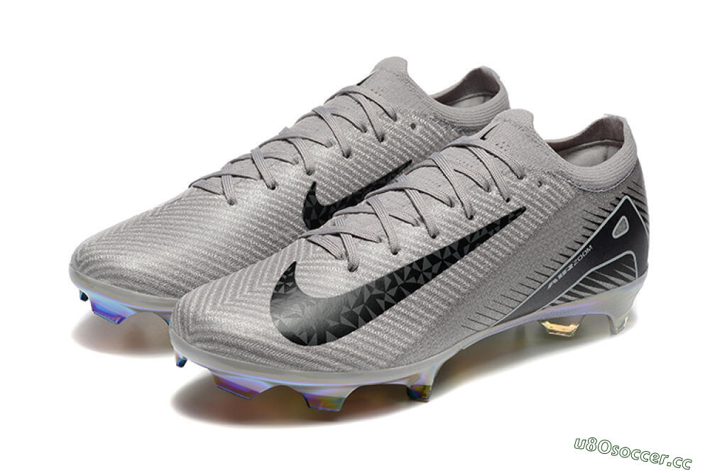 Men's Nike Air Zoom Mercurial Vapor 16 Elite FG Firm Ground Low-Tops Football Boots - Grey/Black/White/Gold 5