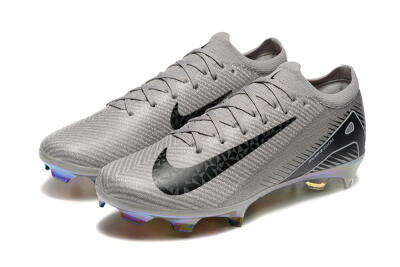 Men's Nike Air Zoom Mercurial Vapor 16 Elite FG Firm Ground Low-Tops Football Boots - Grey/Black/White/Gold