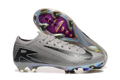 Men's Nike Air Zoom Mercurial Vapor 16 Elite FG Firm Ground Low-Tops Football Boots - Grey/Black/White/Gold