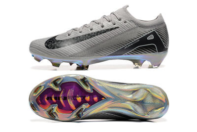 Men's Nike Air Zoom Mercurial Vapor 16 Elite FG Firm Ground Low-Tops Football Boots - Grey/Black/White/Gold