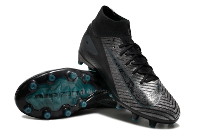 Unisex Nike Air Zoom Mercurial Superfly 10 Elite AG Artificial Grass High-Tops Football Boots - Blue/Silver/Jade