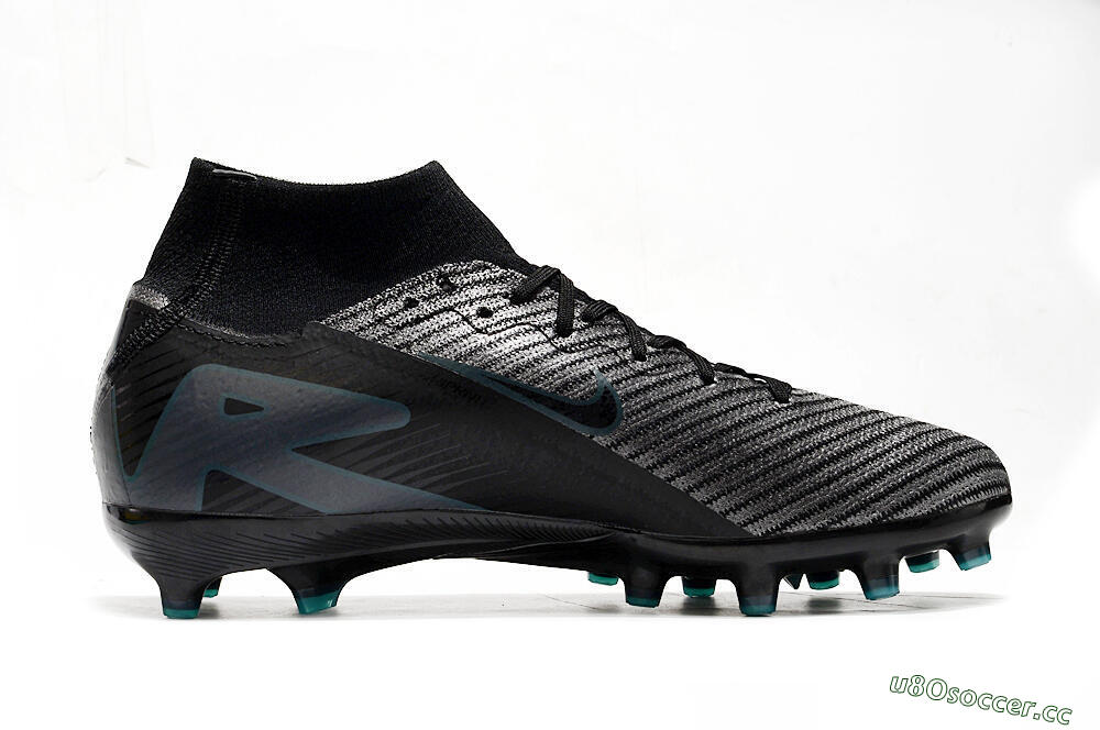 Unisex Nike Air Zoom Mercurial Superfly 10 Elite AG Artificial Grass High-Tops Football Boots - Blue/Silver/Jade 7