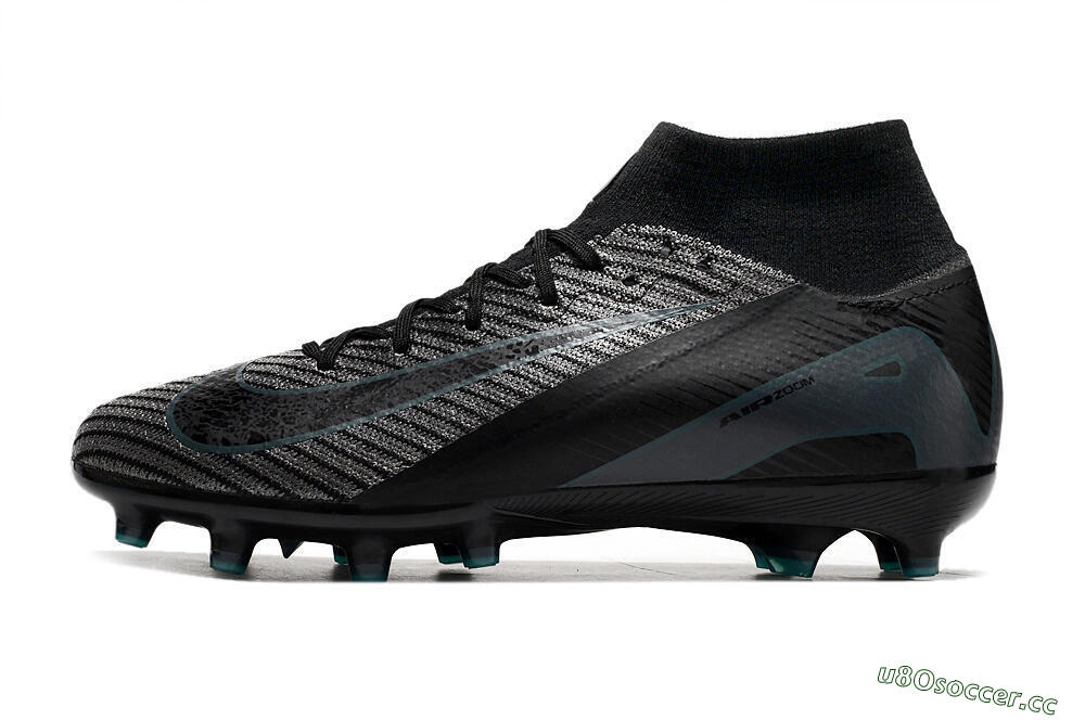 Unisex Nike Air Zoom Mercurial Superfly 10 Elite AG Artificial Grass High-Tops Football Boots - Blue/Silver/Jade 0
