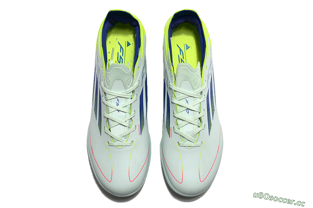 Unisex Adidas F50 Elite TF Artificial Turf Low-Tops Football Shoes - Jade/Blue/Yellow 4