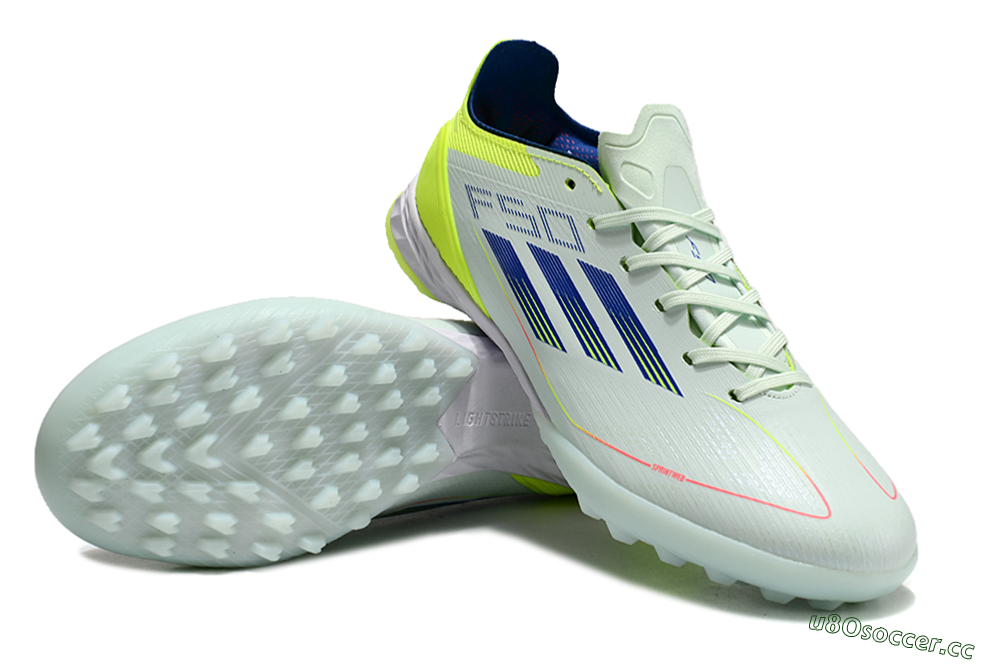 Unisex Adidas F50 Elite TF Artificial Turf Low-Tops Football Shoes - Jade/Blue/Yellow 3