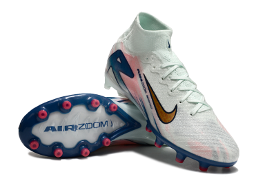 Unisex Nike Air Zoom Mercurial Superfly 10 Elite AG Artificial Grass High-Tops Football Boots - Jade/Yellow/Pink/Blue