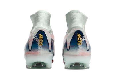 Unisex Nike Air Zoom Mercurial Superfly 10 Elite AG Artificial Grass High-Tops Football Boots - Jade/Yellow/Pink/Blue