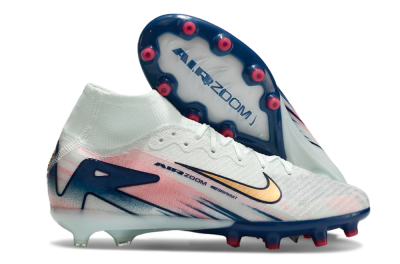 Unisex Nike Air Zoom Mercurial Superfly 10 Elite AG Artificial Grass High-Tops Football Boots - Jade/Yellow/Pink/Blue