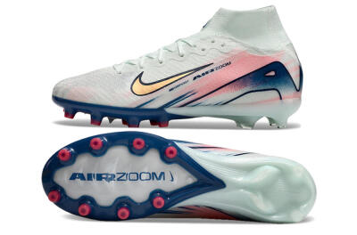 Unisex Nike Air Zoom Mercurial Superfly 10 Elite AG Artificial Grass High-Tops Football Boots - Jade/Yellow/Pink/Blue