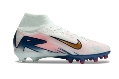 Unisex Nike Air Zoom Mercurial Superfly 10 Elite AG Artificial Grass High-Tops Football Boots - Jade/Yellow/Pink/Blue