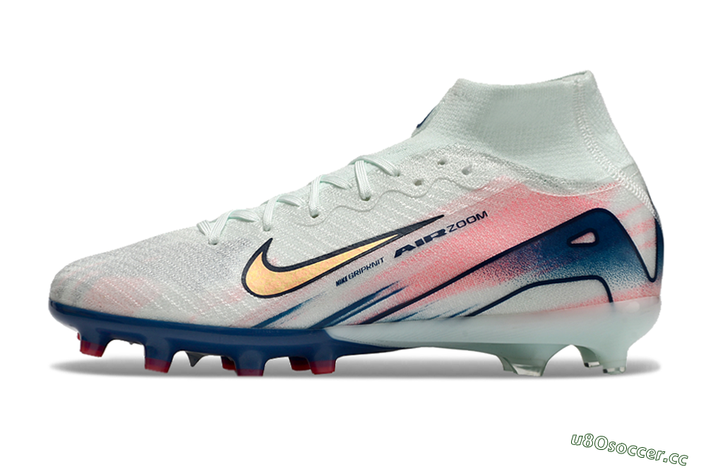 Unisex Nike Air Zoom Mercurial Superfly 10 Elite AG Artificial Grass High-Tops Football Boots - Jade/Yellow/Pink/Blue 0