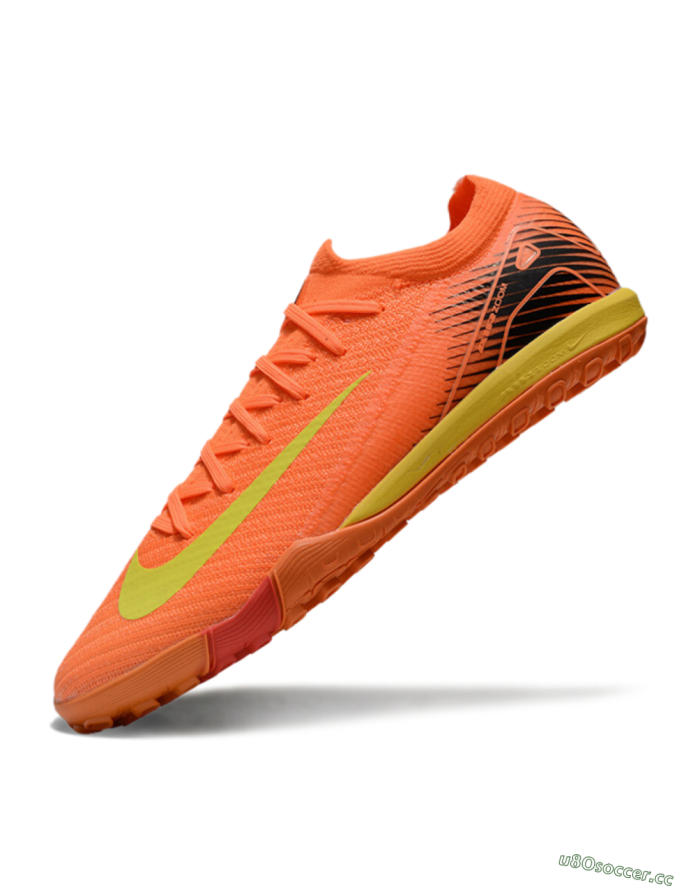 Men's Nike Air Zoom Mercurial Vapor 16 Elite TF Artificial Turf Low-Tops Football Shoes - Orange/Yellow/Black 5