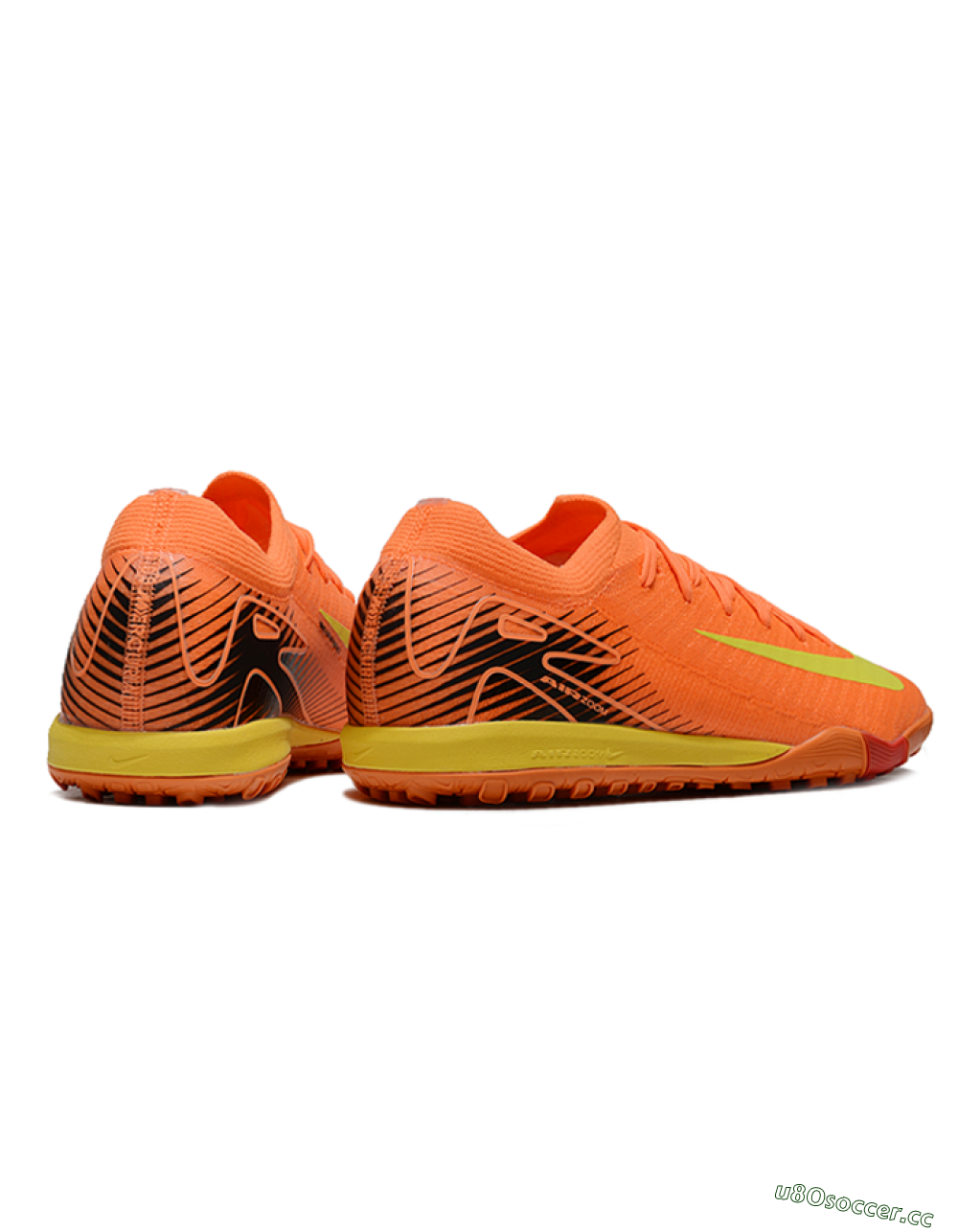 Men's Nike Air Zoom Mercurial Vapor 16 Elite TF Artificial Turf Low-Tops Football Shoes - Orange/Yellow/Black 6