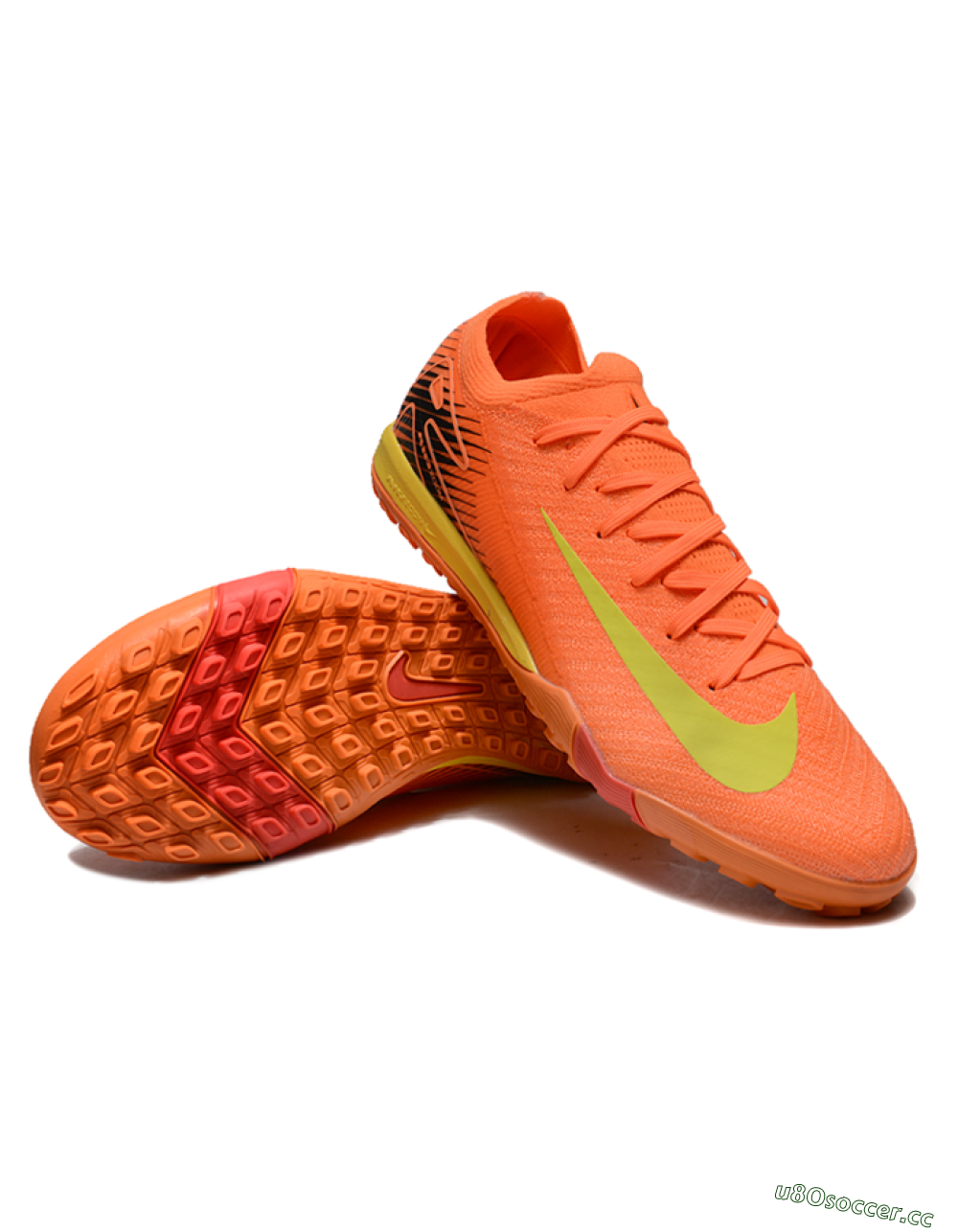 Men's Nike Air Zoom Mercurial Vapor 16 Elite TF Artificial Turf Low-Tops Football Shoes - Orange/Yellow/Black 3