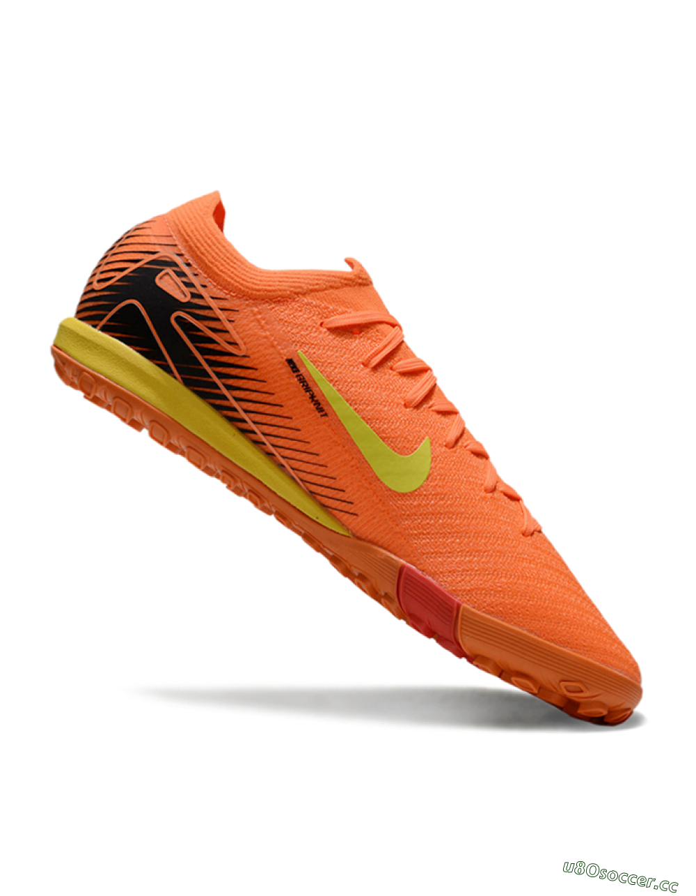 Men's Nike Air Zoom Mercurial Vapor 16 Elite TF Artificial Turf Low-Tops Football Shoes - Orange/Yellow/Black 4