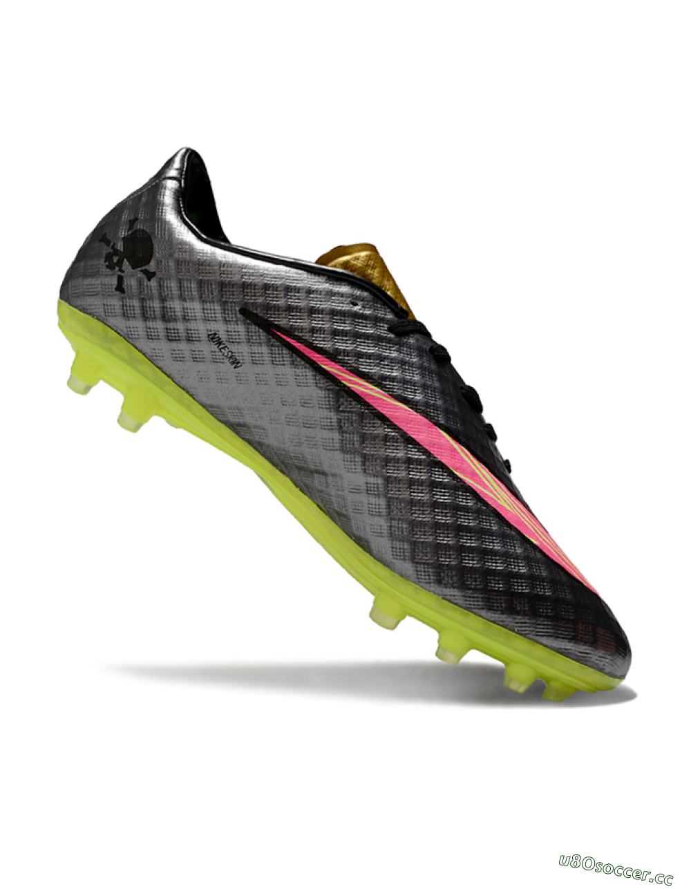 Men's Nike Hypervenom Phantom FG Firm Ground Low-Tops Football Boots - Black/Gold/Pink/Yellow 4