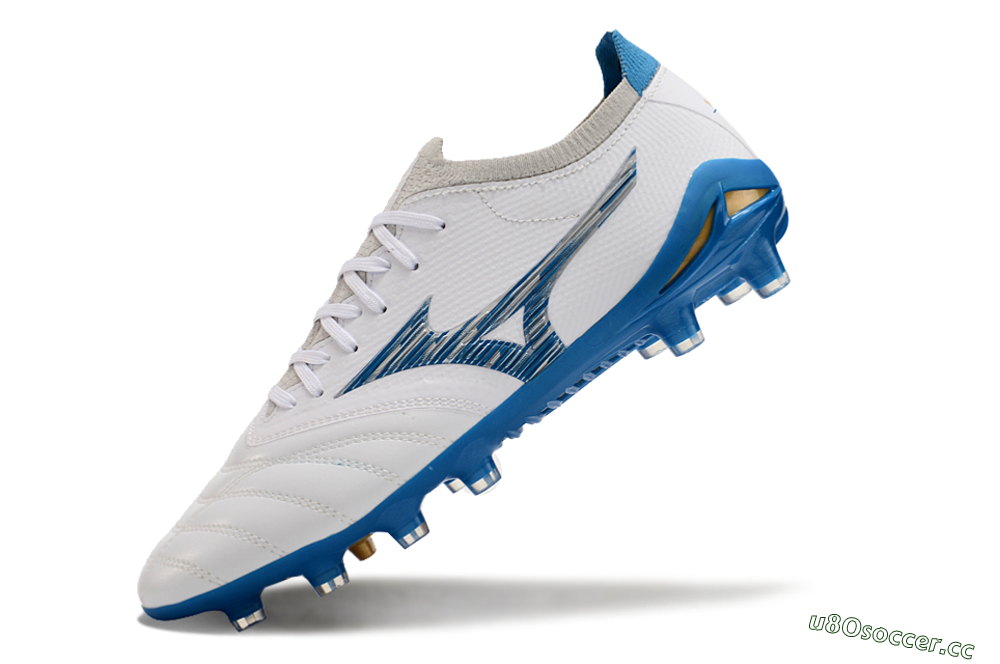 Women's Mizuno Morelia Neo 3 FG Firm Ground Low-Tops Football Boots - White/Blue/Yellow 6