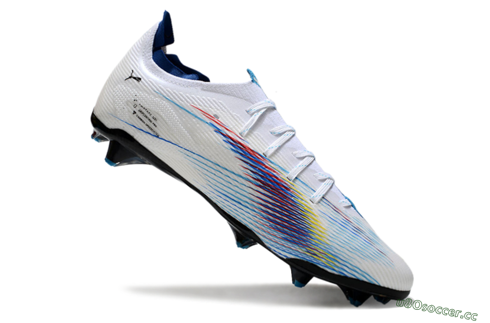 Men's Puma Ultra 5 Ultimate FG Firm Ground Low-Tops Football Boots - Blue/White/Black 4