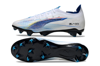 Men's Puma Ultra 5 Ultimate FG Firm Ground Low-Tops Football Boots - Blue/White/Black