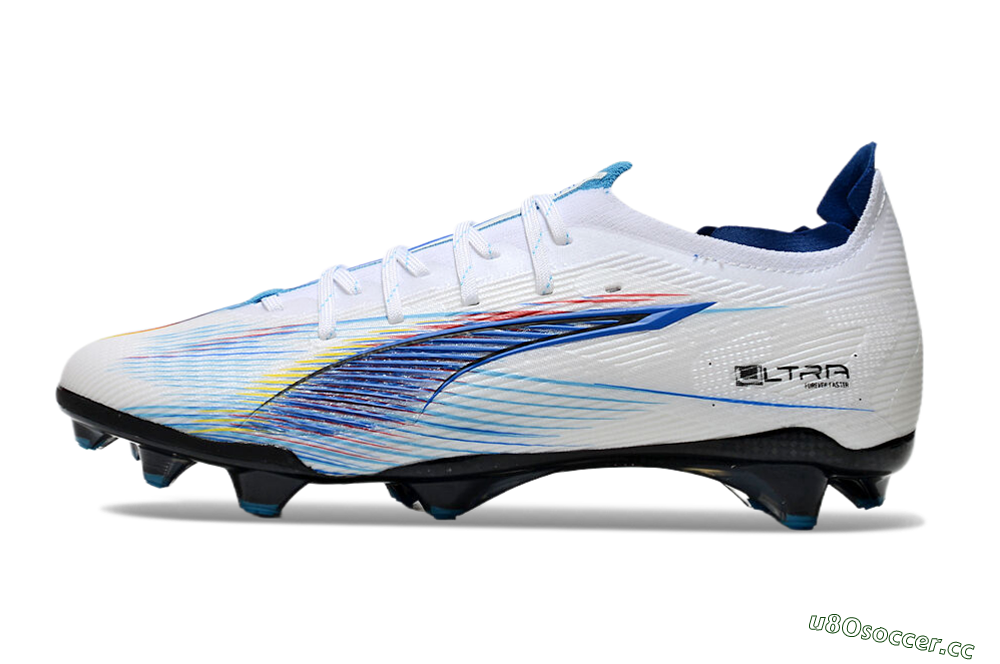 Men's Puma Ultra 5 Ultimate FG Firm Ground Low-Tops Football Boots - Blue/White/Black 0