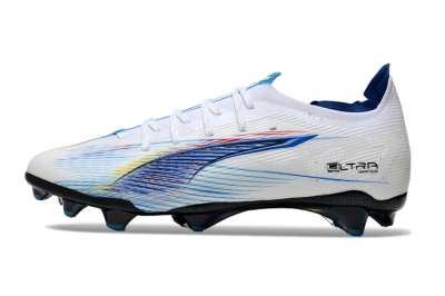 Men's Puma Ultra 5 Ultimate FG Firm Ground Low-Tops Football Boots - Blue/White/Black