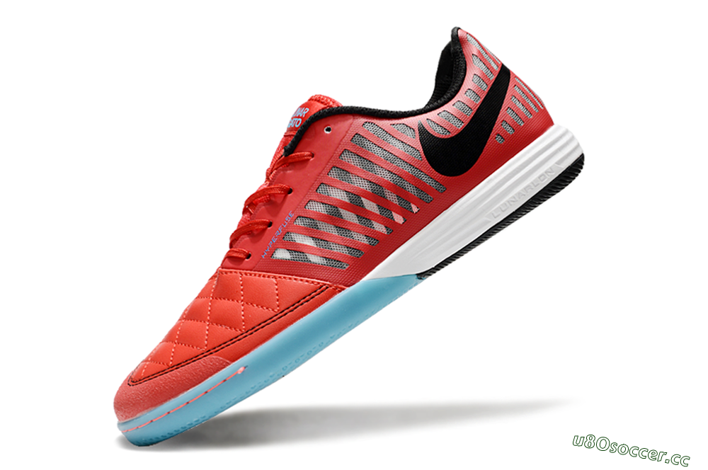 Unisex Nike Lunar Gato 2 IC Indoor & Futsal Low-Tops Football Shoes - Red/Black/Blue/White 5