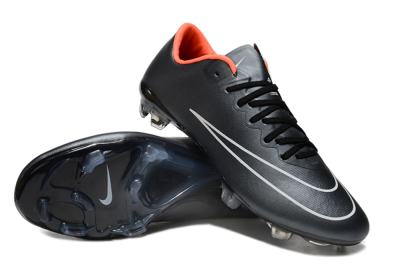 Men's Nike Mercurial Vapor 10 FG Firm Ground Low-Tops Football Boots - Black/White/Orange