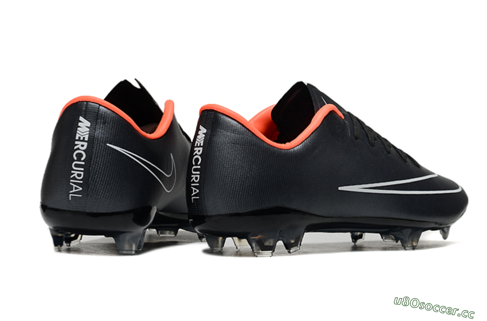 Men's Nike Mercurial Vapor 10 FG Firm Ground Low-Tops Football Boots - Black/White/Orange 6