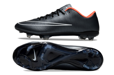 Men's Nike Mercurial Vapor 10 FG Firm Ground Low-Tops Football Boots - Black/White/Orange