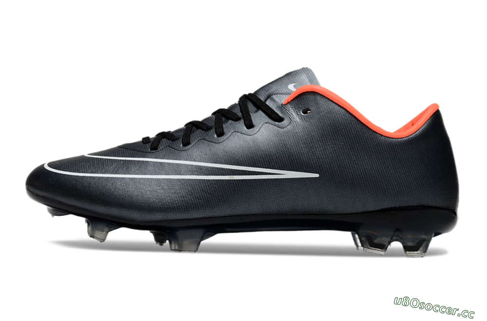 Men's Nike Mercurial Vapor 10 FG Firm Ground Low-Tops Football Boots - Black/White/Orange 0