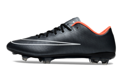 Men's Nike Mercurial Vapor 10 FG Firm Ground Low-Tops Football Boots - Black/White/Orange