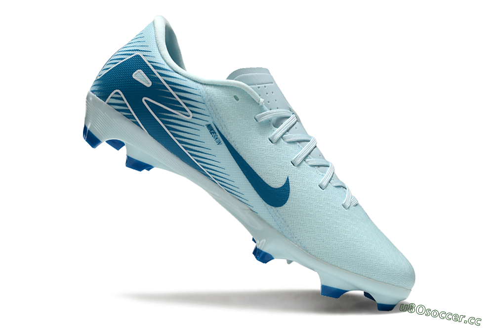 Men's Nike Air Zoom Mercurial Vapor 16 Academy FG Firm Ground Low-Tops Football Boots - Jade/Blue/White 4
