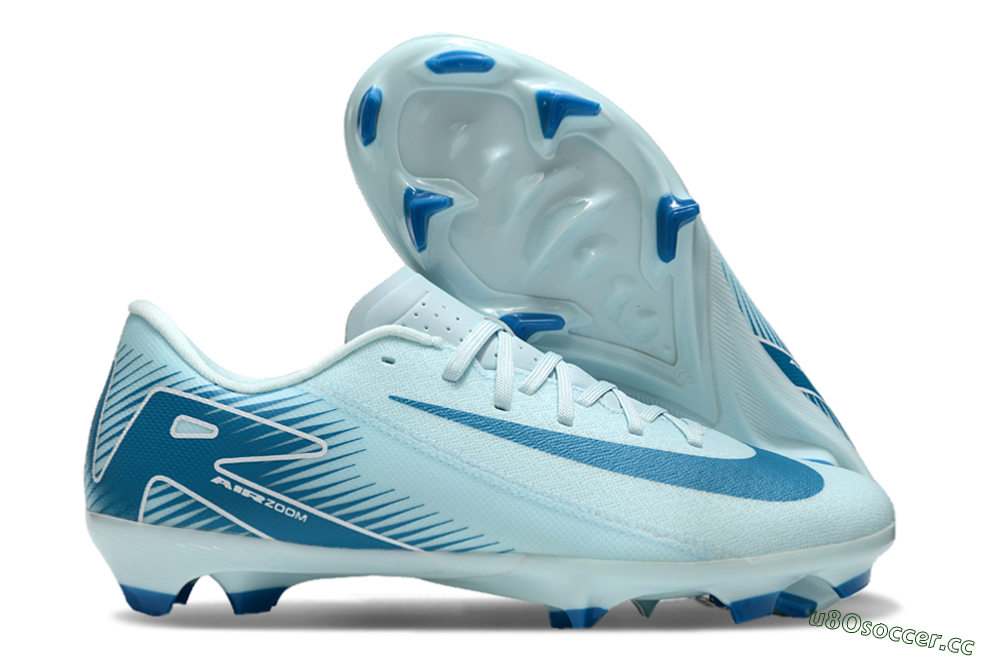 Men's Nike Air Zoom Mercurial Vapor 16 Academy FG Firm Ground Low-Tops Football Boots - Jade/Blue/White 2