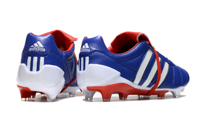 Men's Adidas Predator Mutator Mania Tormentor Tongue FG Firm Ground Low-Tops Football Boots - Blue/White/Red