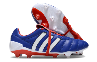 Men's Adidas Predator Mutator Mania Tormentor Tongue FG Firm Ground Low-Tops Football Boots - Blue/White/Red