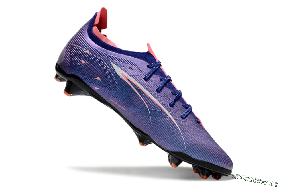 Men's Puma Ultra 5 Ultimate FG Firm Ground Low-Tops Football Boots - Purple/Red/White 4
