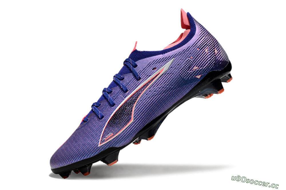 Men's Puma Ultra 5 Ultimate FG Firm Ground Low-Tops Football Boots - Purple/Red/White 5
