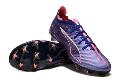 Men's Puma Ultra 5 Ultimate FG Firm Ground Low-Tops Football Boots - Purple/Red/White