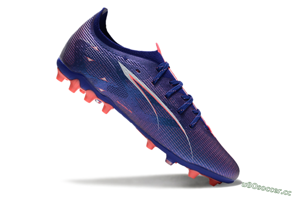 Men's Puma Ultra 5 Ultimate MG Multi Ground Low-Tops Football Boots - Purple/Red/White 4