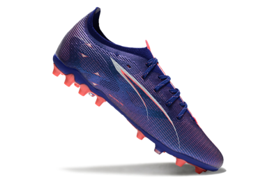 Men's Puma Ultra 5 Ultimate MG Multi Ground Low-Tops Football Boots - Purple/Red/White