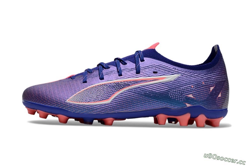 Men's Puma Ultra 5 Ultimate MG Multi Ground Low-Tops Football Boots - Purple/Red/White 0