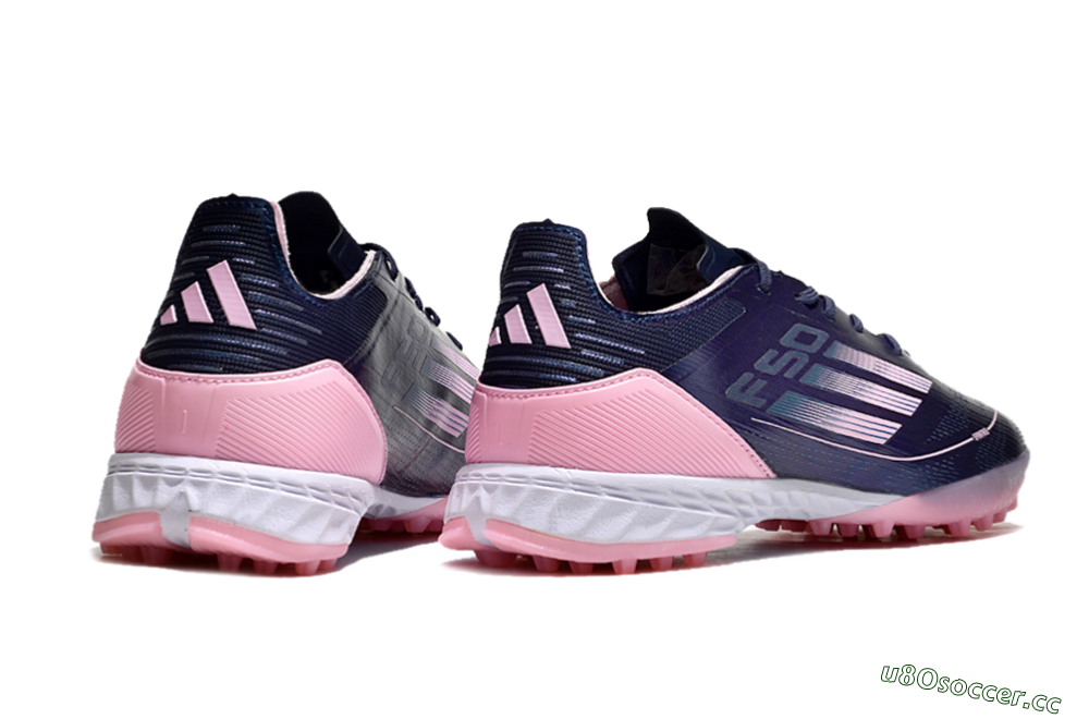Men's Adidas F50 Elite TF Artificial Turf Low-Tops Football Shoes - Blue/Pink/White 6