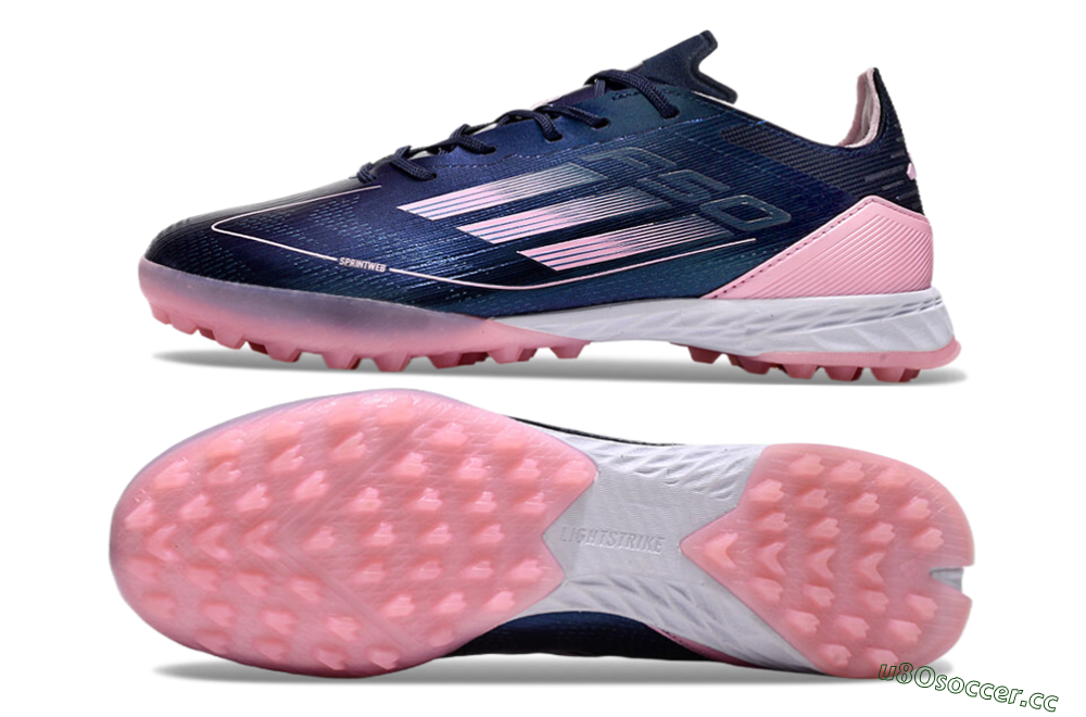 Men's Adidas F50 Elite TF Artificial Turf Low-Tops Football Shoes - Blue/Pink/White 1