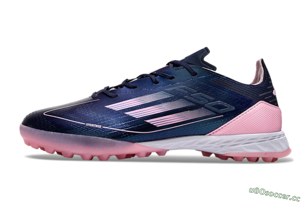 Men's Adidas F50 Elite TF Artificial Turf Low-Tops Football Shoes - Blue/Pink/White 0