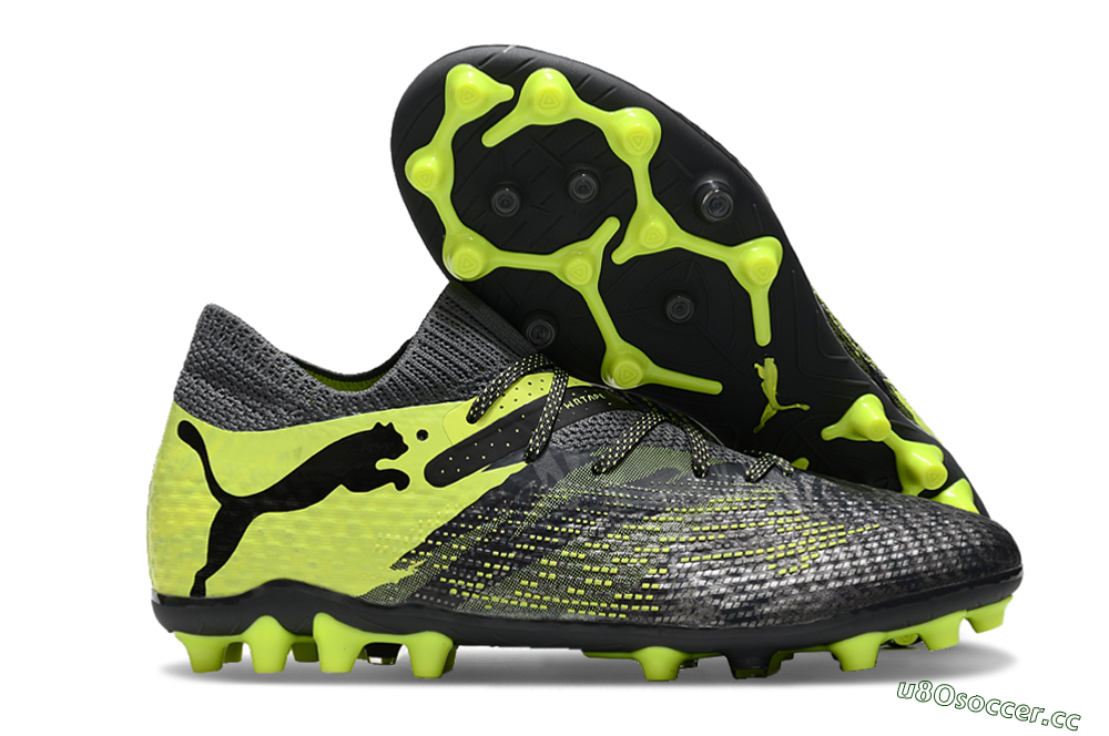 Men's Puma Future Ultimate MG Multi Ground Low-Tops Football Boots - Black/Yellow 2