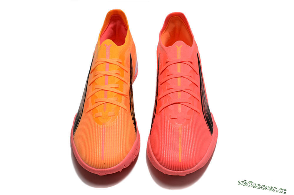Men's Puma Ultra 5 Ultimate TF Artificial Turf Low-Tops Football Shoes - Red/Black/White 4