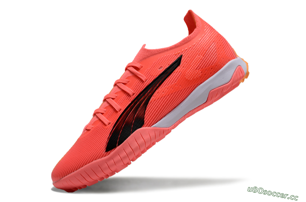 Men's Puma Ultra 5 Ultimate TF Artificial Turf Low-Tops Football Shoes - Red/Black/White 6