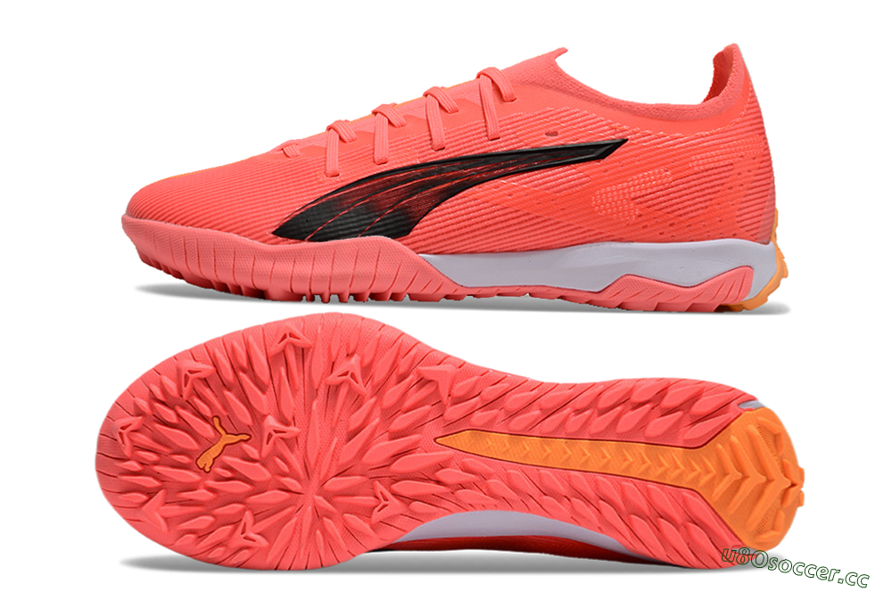 Men's Puma Ultra 5 Ultimate TF Artificial Turf Low-Tops Football Shoes - Red/Black/White 1