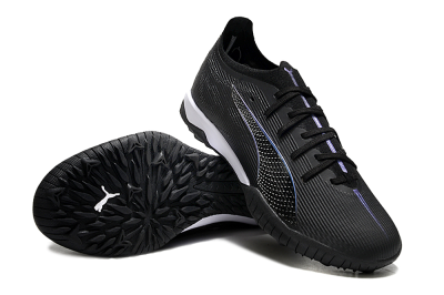 Men's Puma Ultra 5 Ultimate TF Artificial Turf Low-Tops Football Shoes - Black/Blue/White